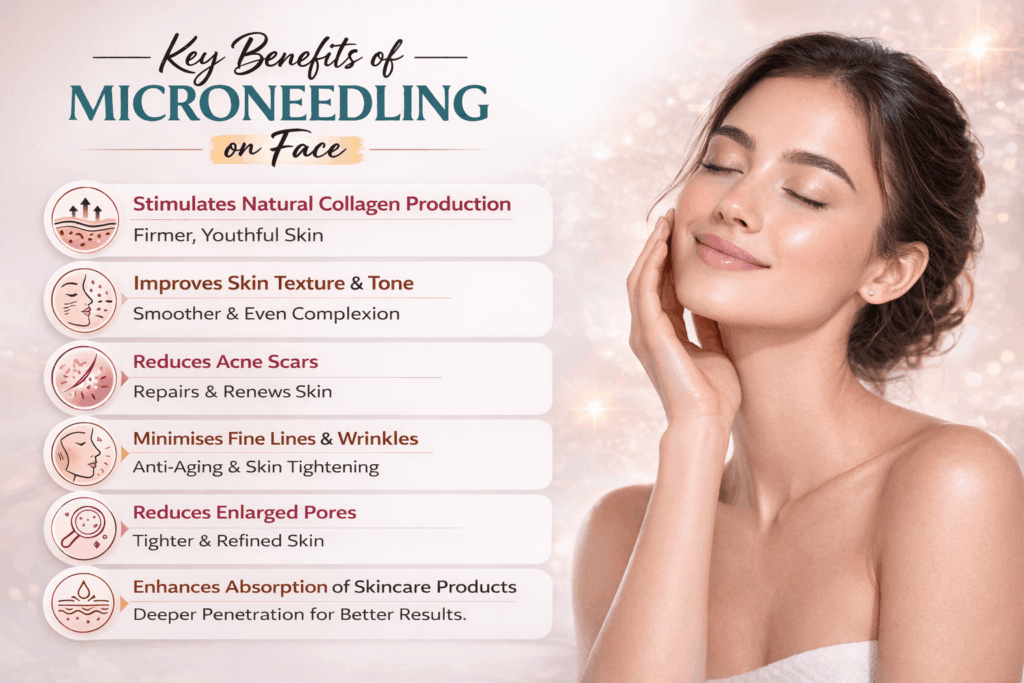 Key benefits of microneedling on face