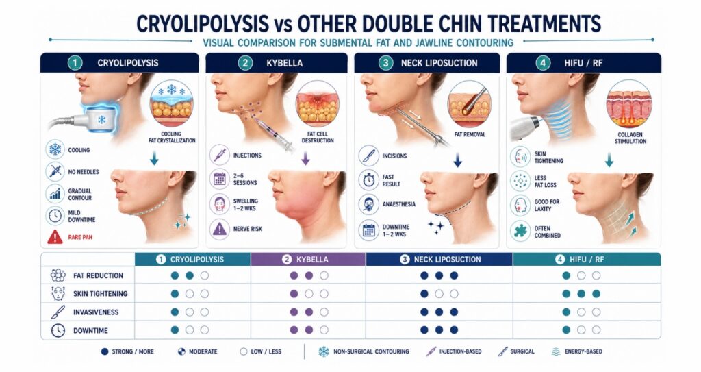 Cryolipolysis for Chin & Jawline Contouring in Mumbai 3 Cryolipolysis vs Other Double Chin Treatment