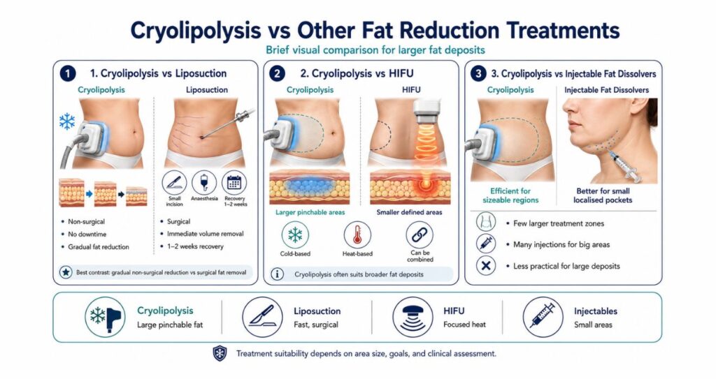 Cryolipolysis vs Other Fat Reduction Treatment