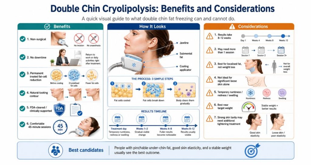 Double Chin Cryolipolysis Results: What to Expect in Mumbai 5 Double Chin Cryolipolysis Benefits and Considerations