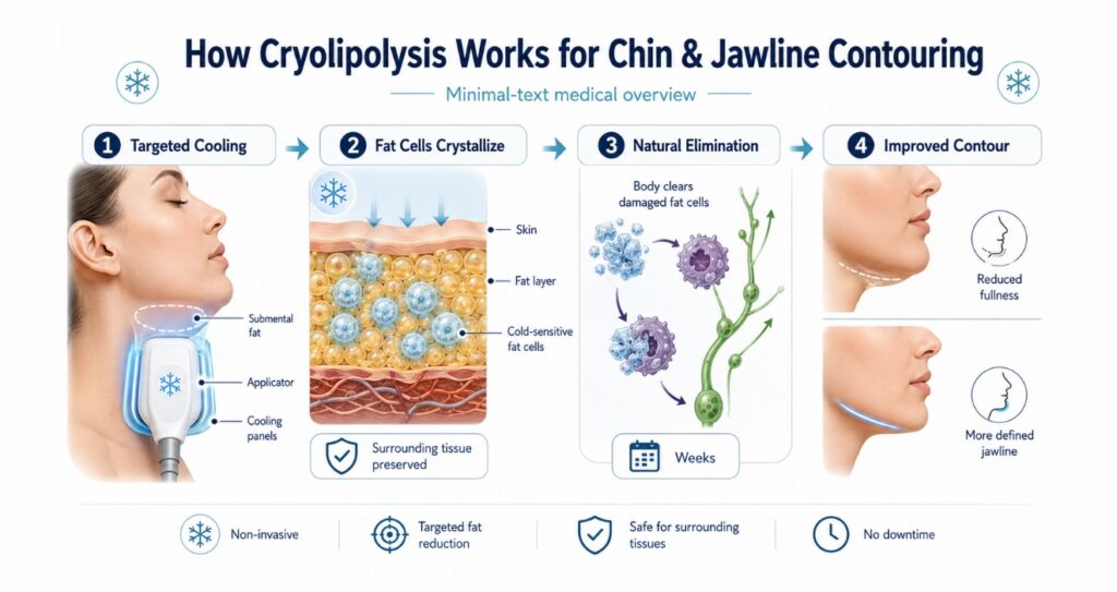 Cryolipolysis for Chin & Jawline Contouring in Mumbai 1 How Cryolipolysis Works for Chin and Jawline Contouring