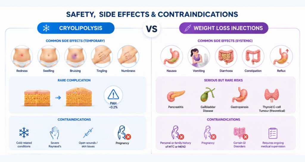 Safety Side Effects and Contradictions