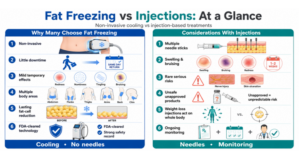Fat Freezing vs Injections