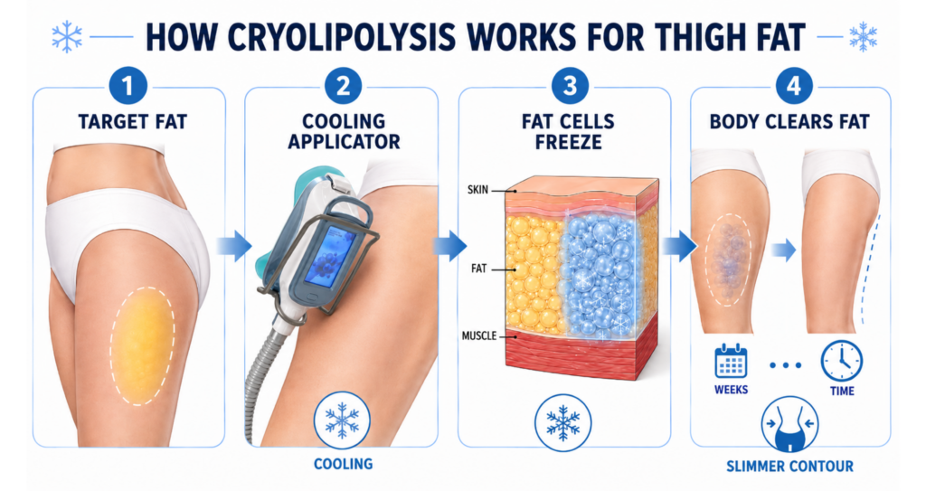 How Cryolipolysis Works for Thigh Fat