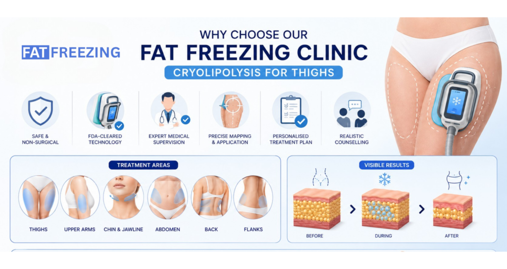 Why Choose Our Fat Freezing Clinic For Cryolipolysis For Thigh