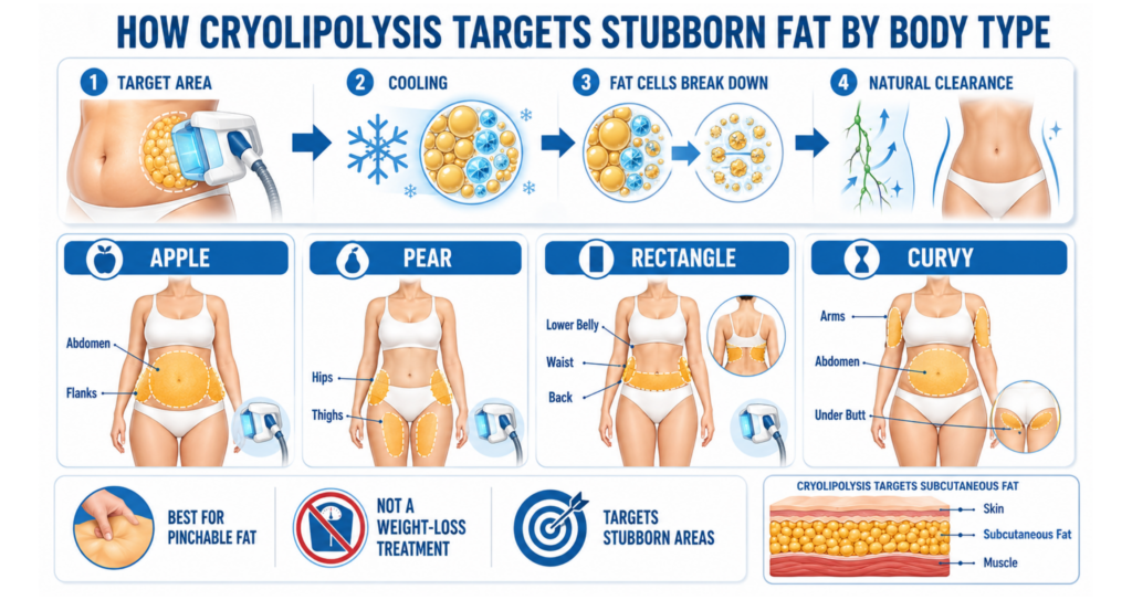 How Cryolipolysis Targets Stubborn Fat by Body type